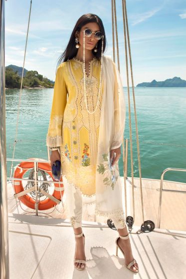 sana safinaz yellow suit