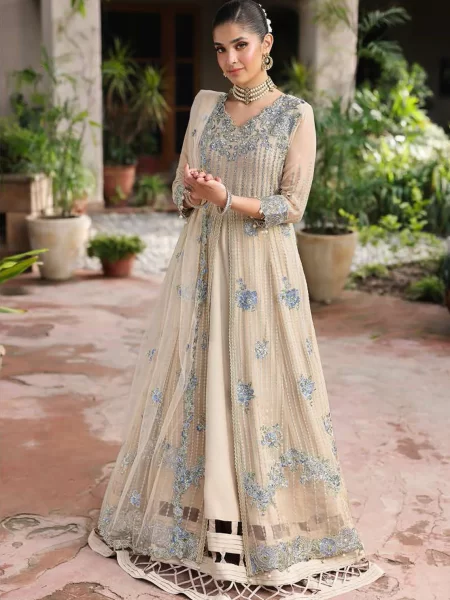 Roheenaz Embroidered Chiffon Suits Unstitched 4 Piece RNZ25AL RN-107 Sehrish - Formals Collection 653051
