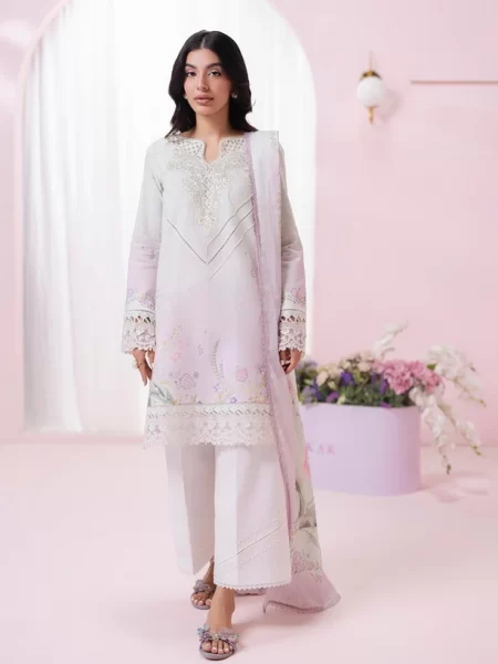 Qalamkar QPrints Embroidered Lawn 2025 | EM-01A