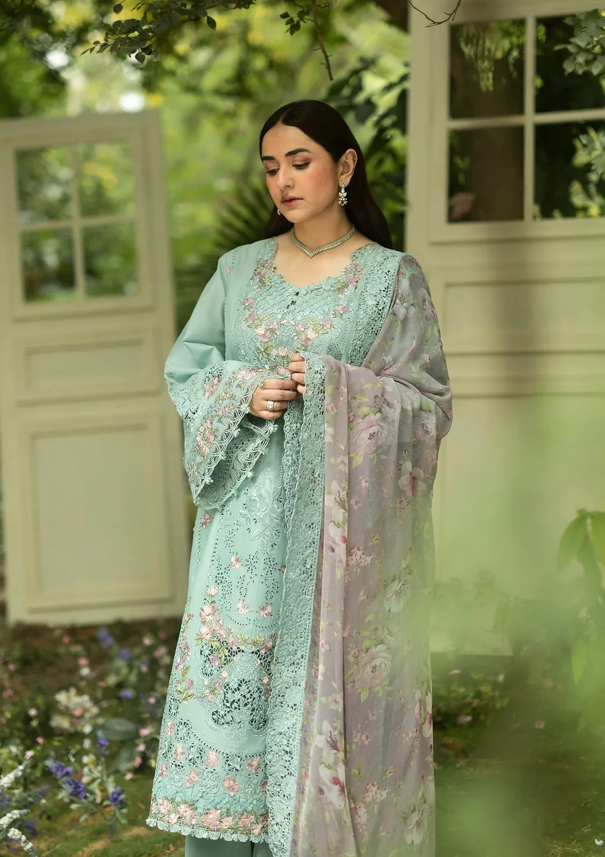 Elaf Luxury Lawn Vol 2 | 2026 || ELQ-6B MINT STORY - Image 3