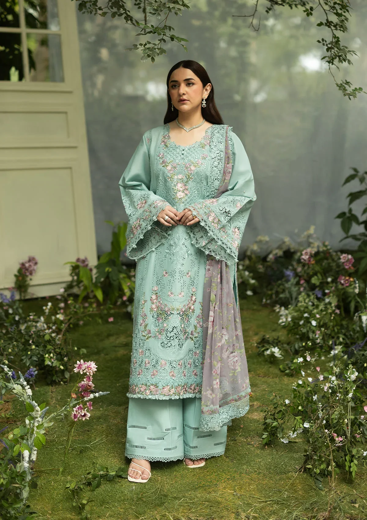 Elaf Luxury Lawn Vol 2 | 2026 || ELQ-6B MINT STORY - Image 4