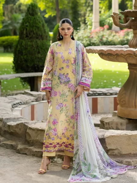 Signature Embroidered Lawn with Chiffon Collection Vol II ’26 by Elaf || ESG-7A STELLA