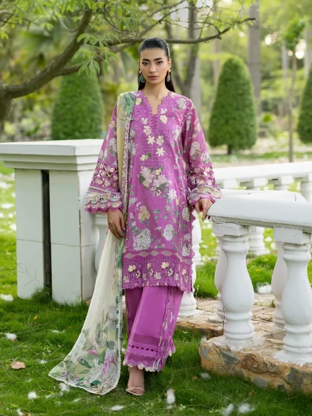 Signature Embroidered Lawn with Chiffon Collection Vol II ’26 by Elaf || ESG-7B KIARA