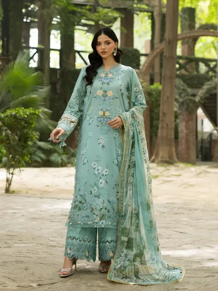 Signature Embroidered Lawn with Chiffon Collection Vol II ’26 by Elaf || ESG-6B ZARIA