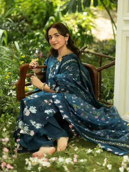 Elaf Luxury Lawn Vol 2 | 2026 || ELQ-3B EMERALD FERN