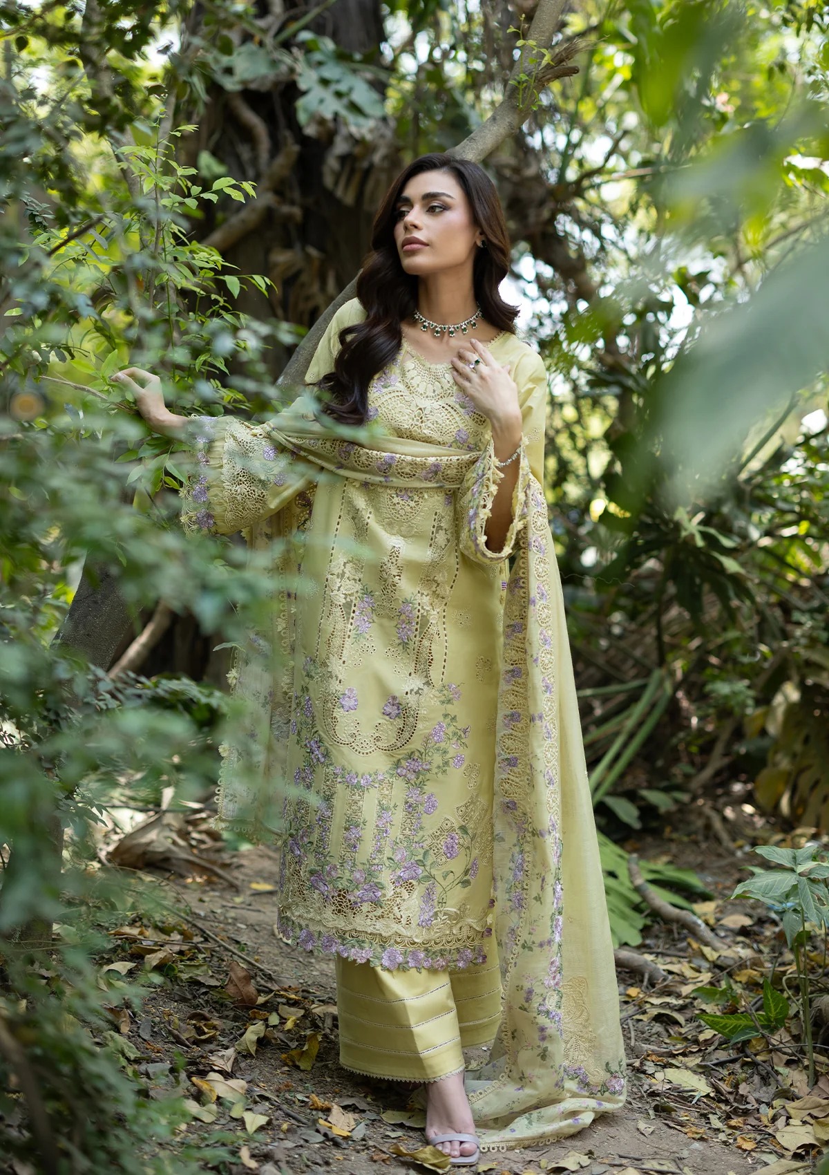 Elaf Luxury Lawn Vol 2 | 2026 || ELQ-3B EMERALD FERN - Image 4