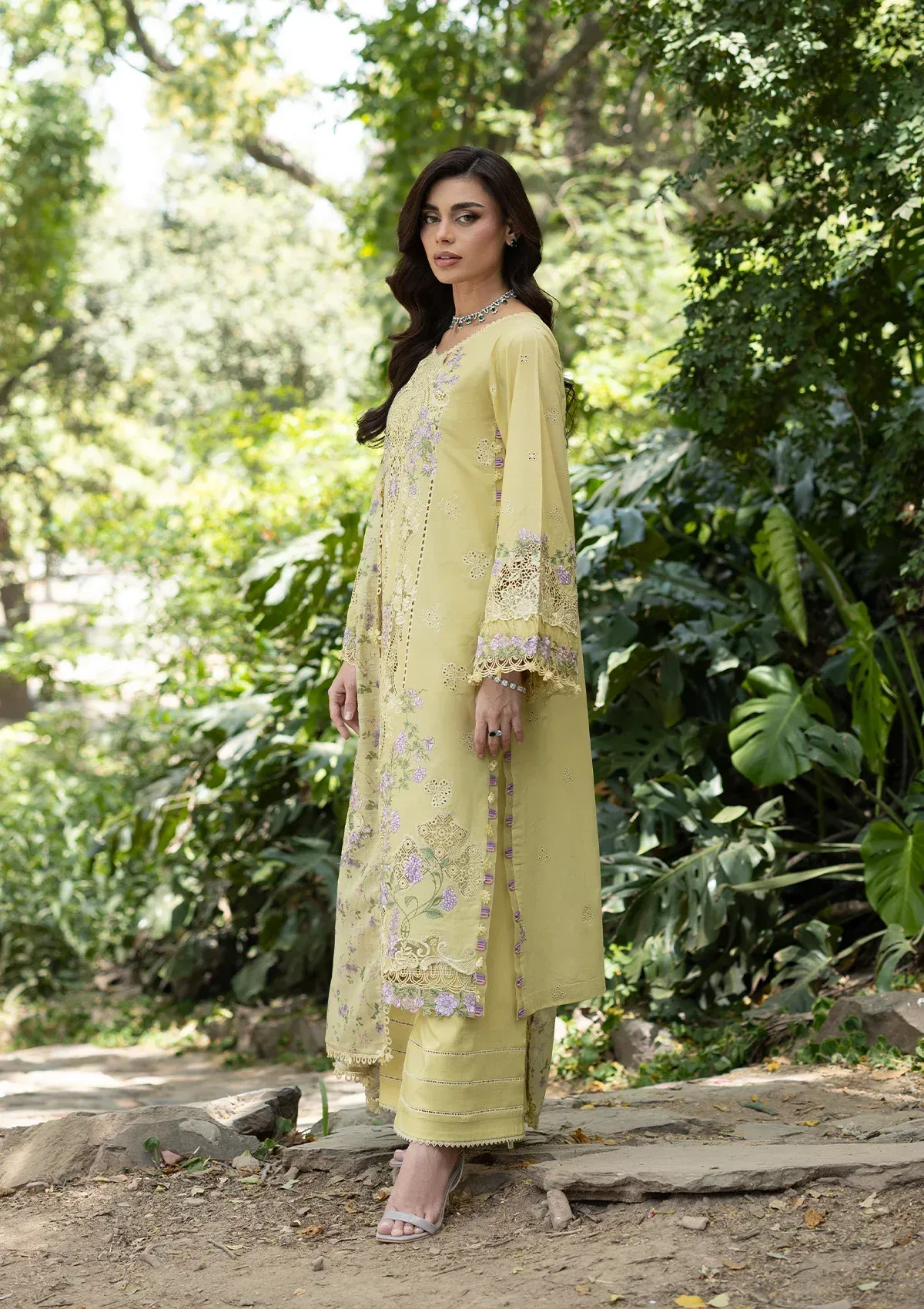 Elaf Luxury Lawn Vol 2 | 2026 || ELQ-3B EMERALD FERN - Image 3