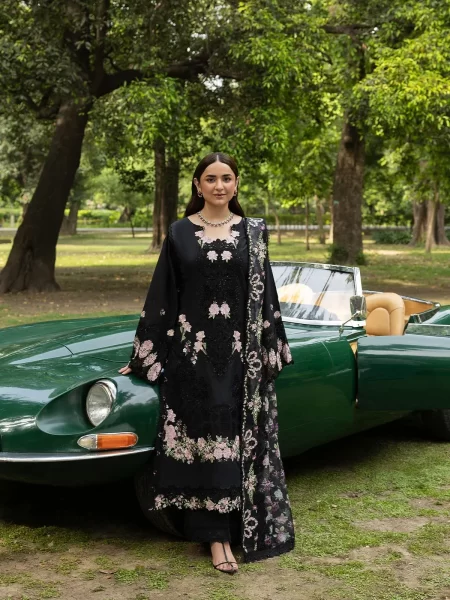 Elaf Luxury Lawn Vol 2 | 2026 || ELQ-5B BLACK MASCARA