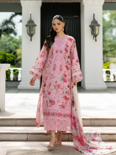 Signature Embroidered Lawn with Chiffon Collection Vol II ’26 by Elaf || ESG-4B MIRA