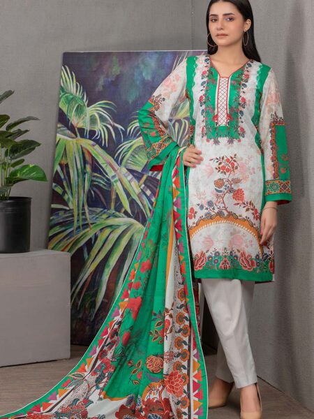 Printed Lawn Suit with Lawn Dupatta