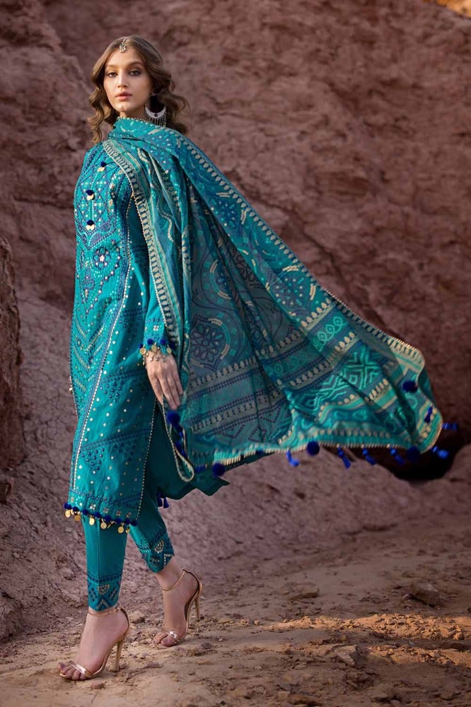 Lawn Suit with Embroidery and Pure Chiffon Dupatta - Image 3