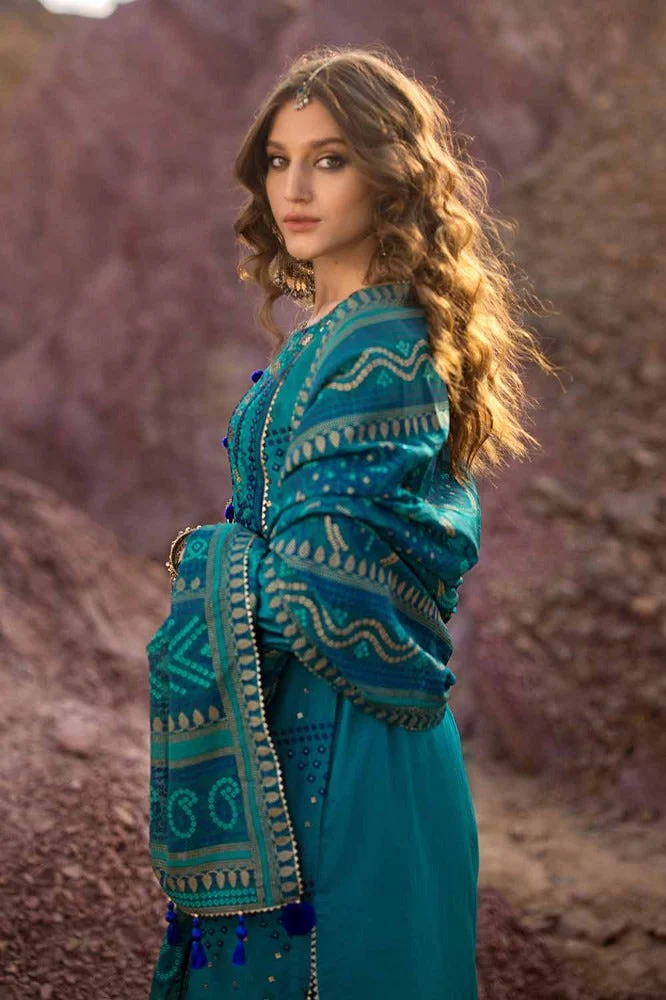 Lawn Suit with Embroidery and Pure Chiffon Dupatta - Image 2