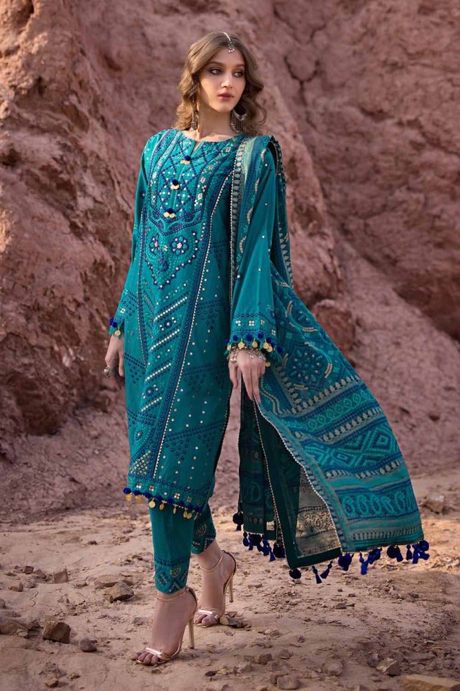 Lawn Suit with Embroidery and Pure Chiffon Dupatta