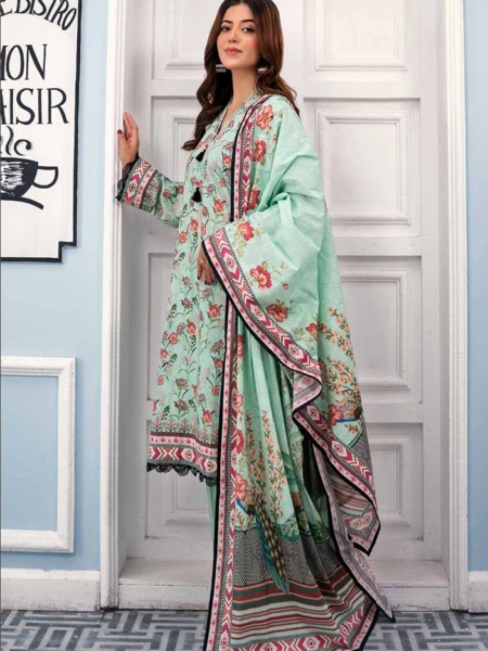 Printed Lawn Suit with Lawn Dupatta