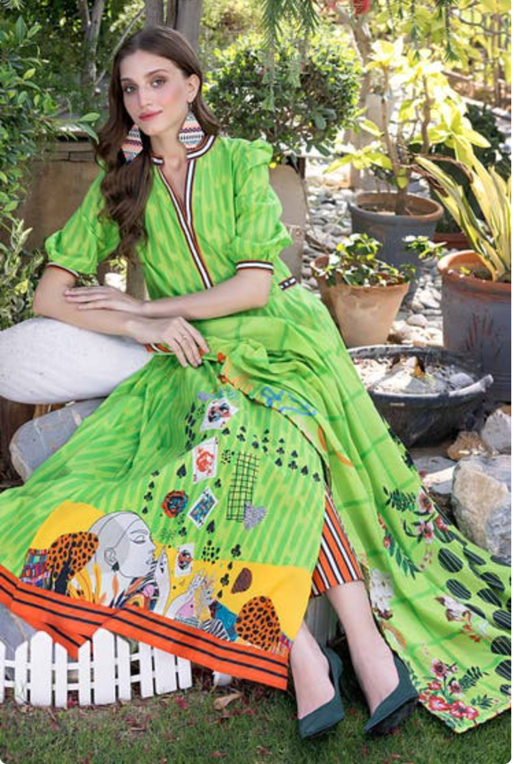 Printed Lawn Suit with Lawn Dupatta - Image 2