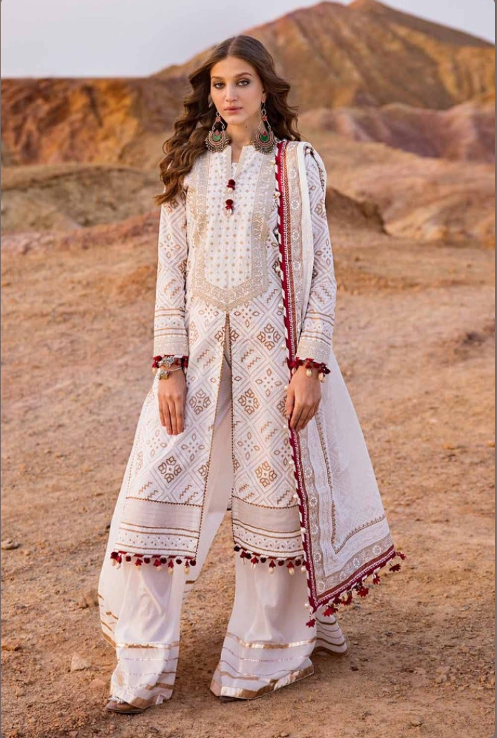 Lawn Suit with Lawn Dupatta