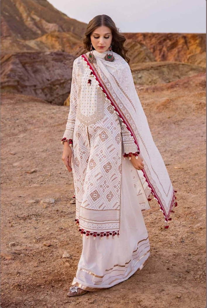 Lawn Suit with Lawn Dupatta - Image 4