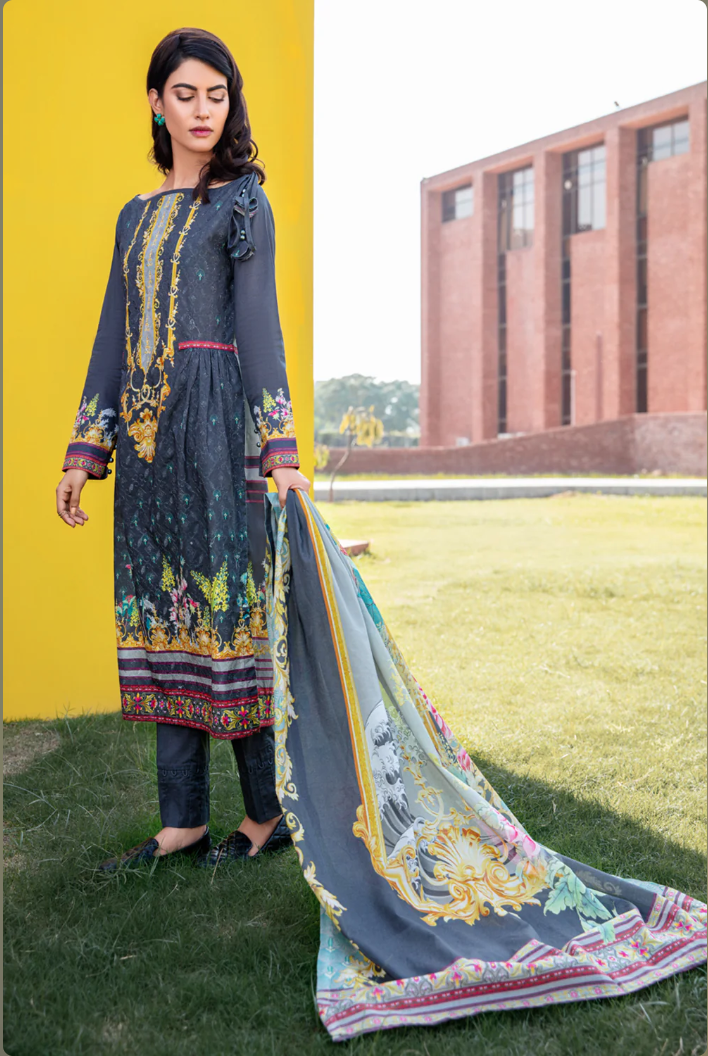Lawn Suit with Embroiderry and Lawn Dupatta - Image 2