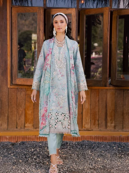 Shezlin by Aabyaan Unstitched Embroidered Chikankari 3 Piece Suit ABY26UCS ZARMINAH
