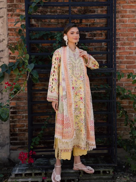 Shezlin by Aabyaan Unstitched Embroidered Chikankari 3 Piece Suit ABY26UCS ZEHRAAYE