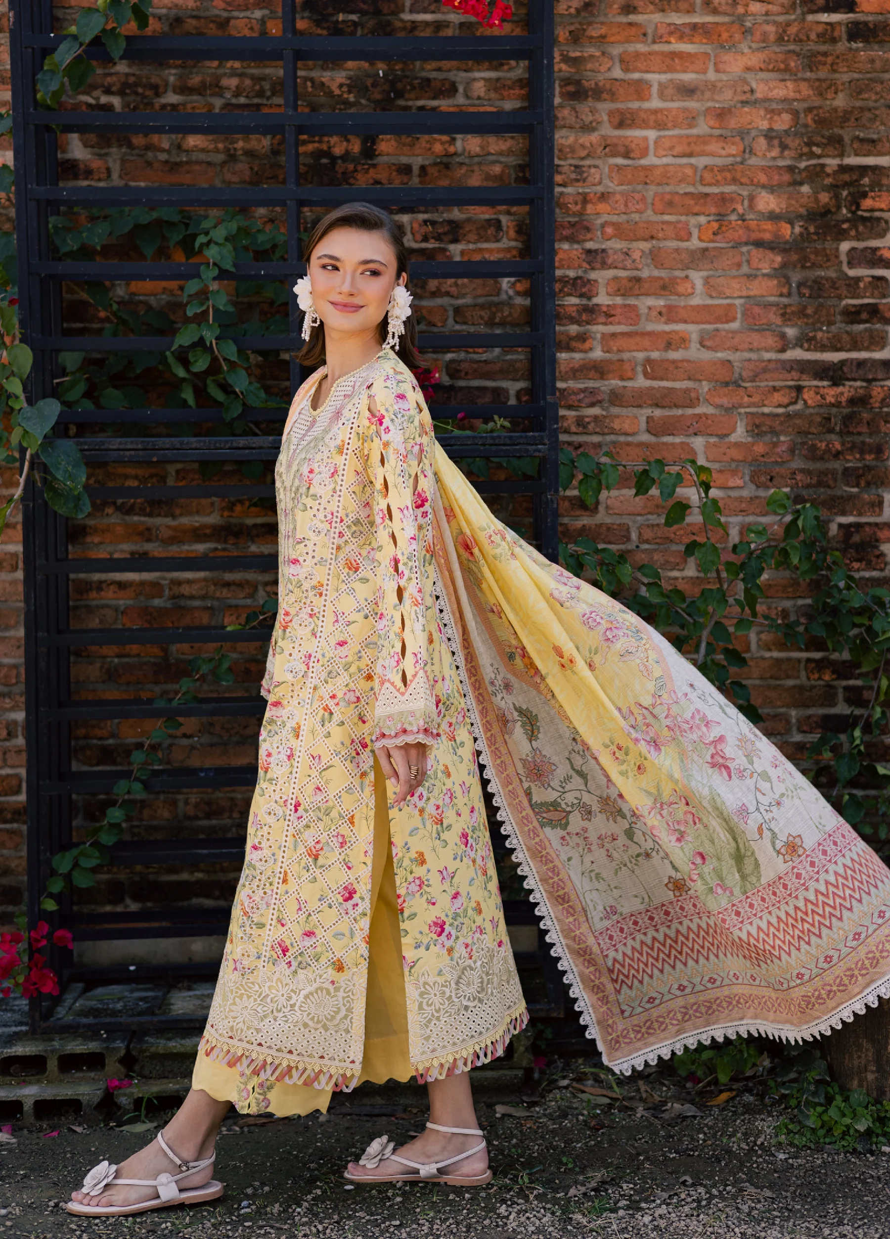 Shezlin by Aabyaan Unstitched Embroidered Chikankari 3 Piece Suit ABY26UCS ZEHRAAYE - Image 2