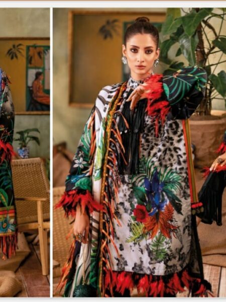 Printed Lawn Suit with Lawn Dupatta