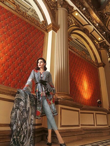 Lawn Suit with Embroidery and Pure Chiffon Dupatta