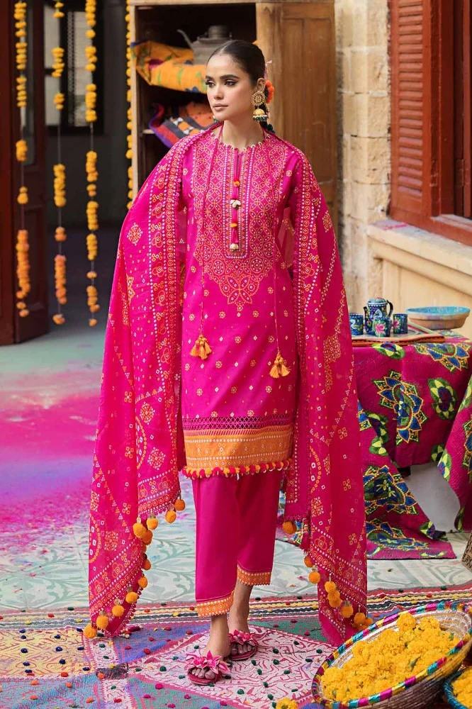 Printed Lawn Suit with Lawn Dupatta - Image 2