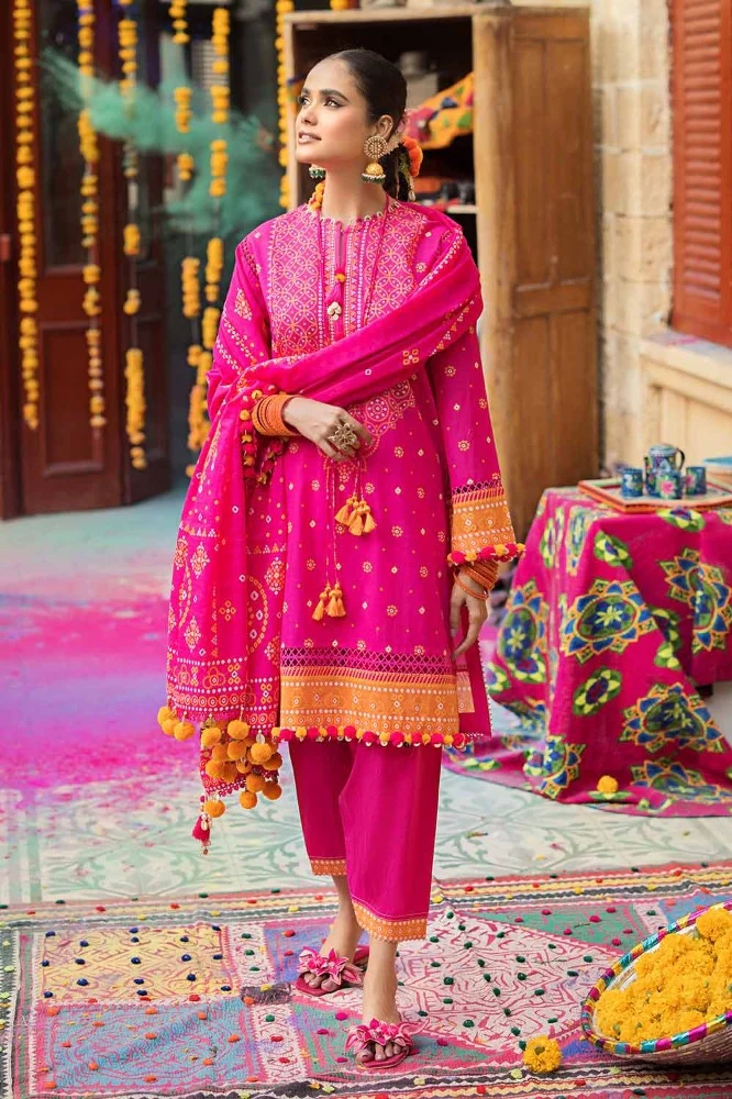 Printed Lawn Suit with Lawn Dupatta