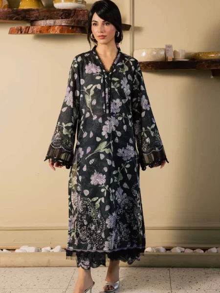 Ballerina by Nureh Unstitched Printed Chikankari Lawn 2 Piece Suit NU26UBL NU2-201 - Summer Collection