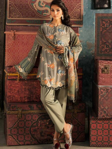 M Prints Maria B | Embroidered Cambric Suit – Sage Green (MPT-3103-A)