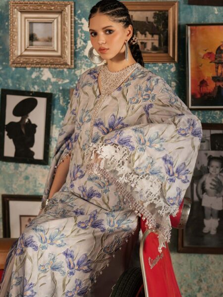 M Prints Maria B | Embroidered Cambric Suit – Lilac (MPT-3104-A)