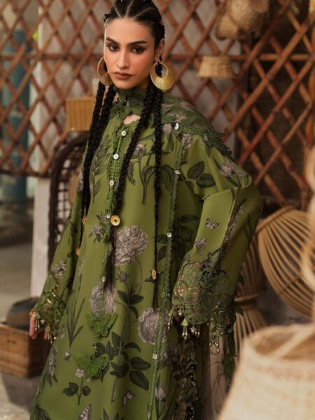 M Prints Maria B | Embroidered Cambric Suit – Green (MPT-3109-B)