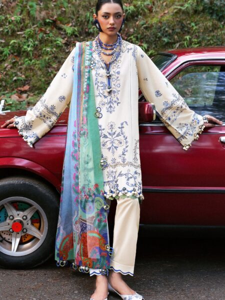 Zaha Neelum Luxury Lawn – MAYA (ZL25-15 A)